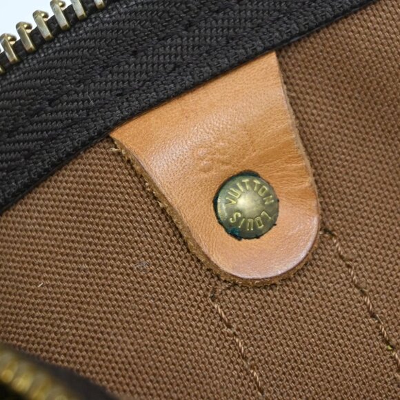 LOUIS VUITTON Keepall 55 Travel Hand Bag Monogram Leather Brown - Picture 11 of 14